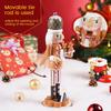 36CM Nutcracker Toffee Colored Nutcracker Gingerbread Man Baker Handcraft  Home Office Table Xmas Decoration Christmas Gift