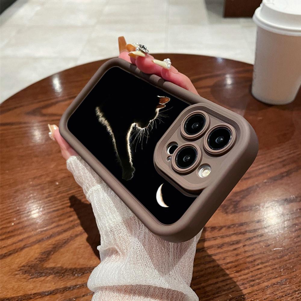 LZ10 Cat Body Language Silicone Phone Case for Samsung A15 A35 S24 S23 Ultra S22 S21 Plus S20 FE A05 A06 A54 A55 A53 A14 M15 Shockproof Back Cover