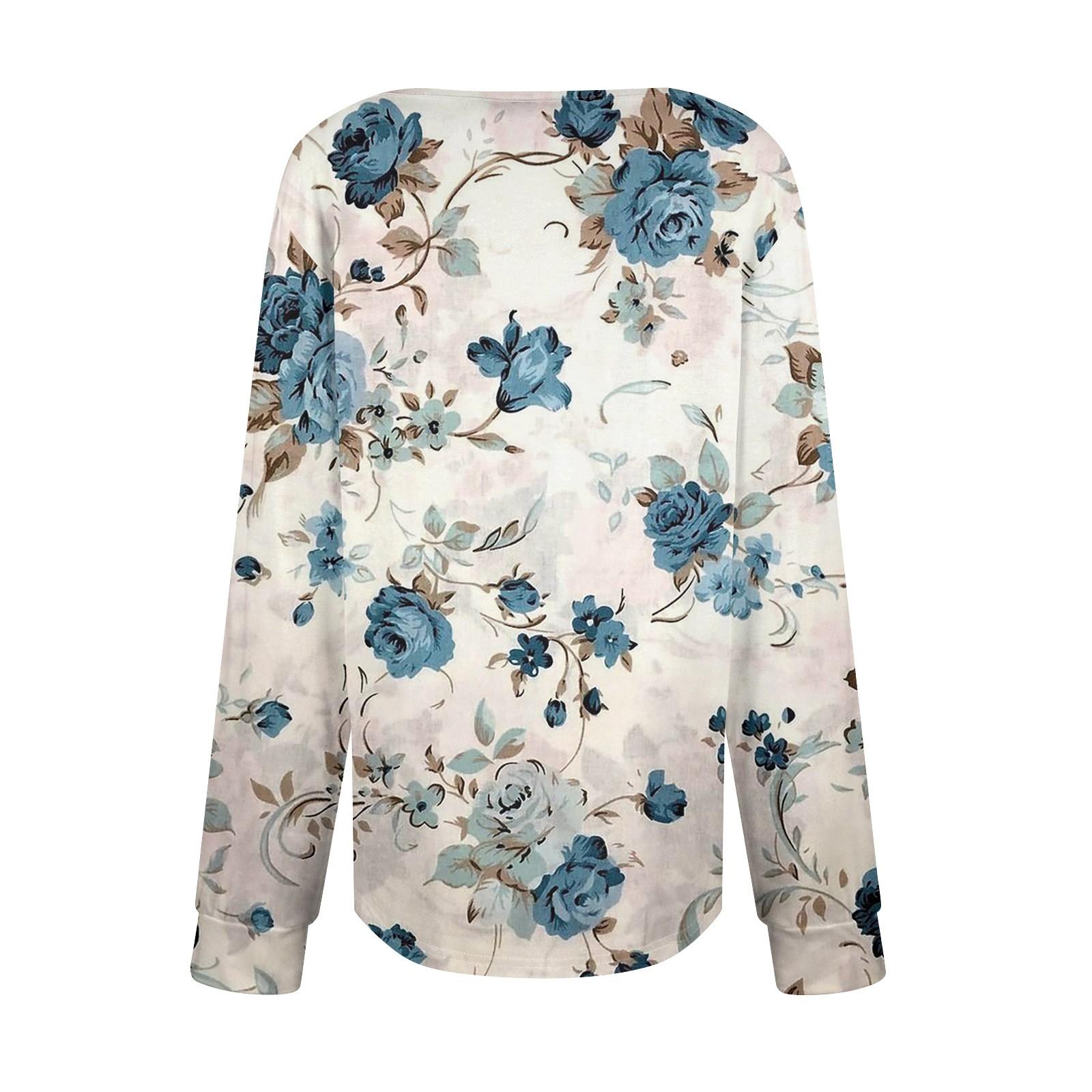 Женская повседневная модная плиссированная рубашка с длинным рукавом и круглым вырезом — фото 5