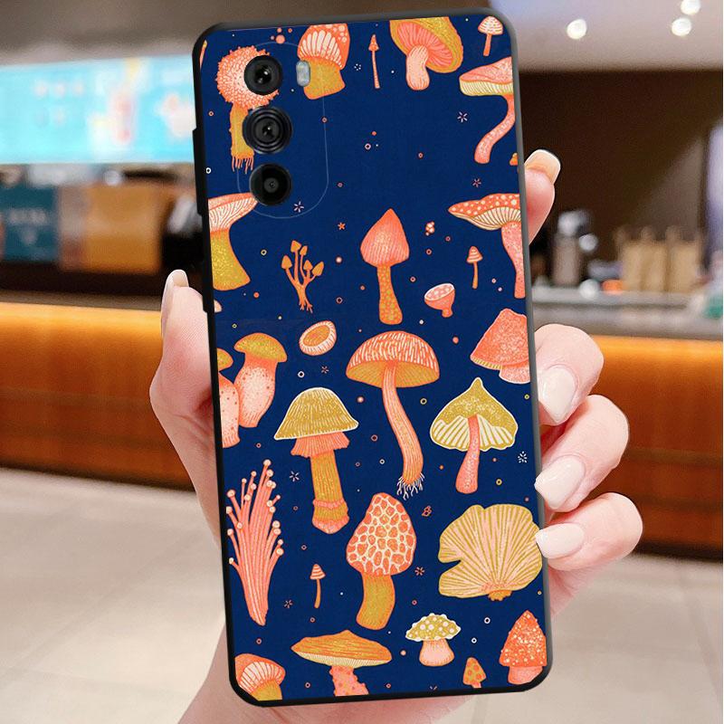 Rainbow Mushrooms Phone Case For Motorola Edge 60 50 40 Pro 60 50 40 30 Ultra Neo Fusion Moto G Play G Stylus G Carcasas