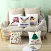 New Nordic Print Christmas Pillow Cover Cartoon Christmas Series Sofa Cushion Cover Home