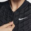 Nike Solid Color Logo Print Zip Sports Vest Women Vests Black AA3576-010
