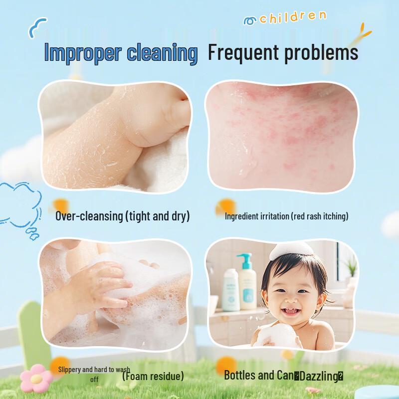 BEISHANJIAN Kids Peach Leaf 2-in-1 Shampoo & Body Wash