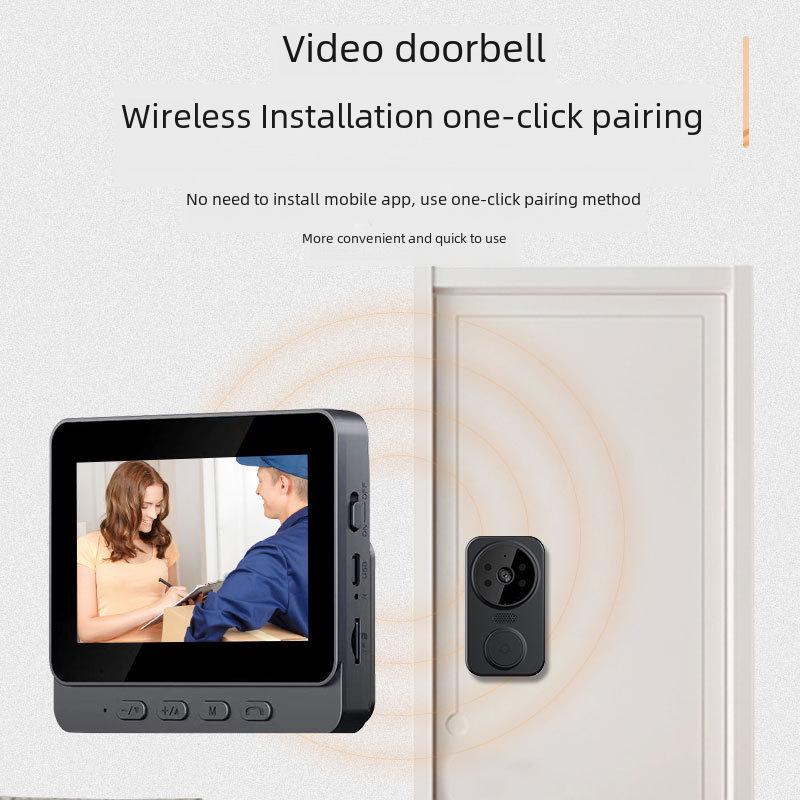 M12 Wireless Video Intercom Doorbell with Screen and HD Surveillance Voice Alert