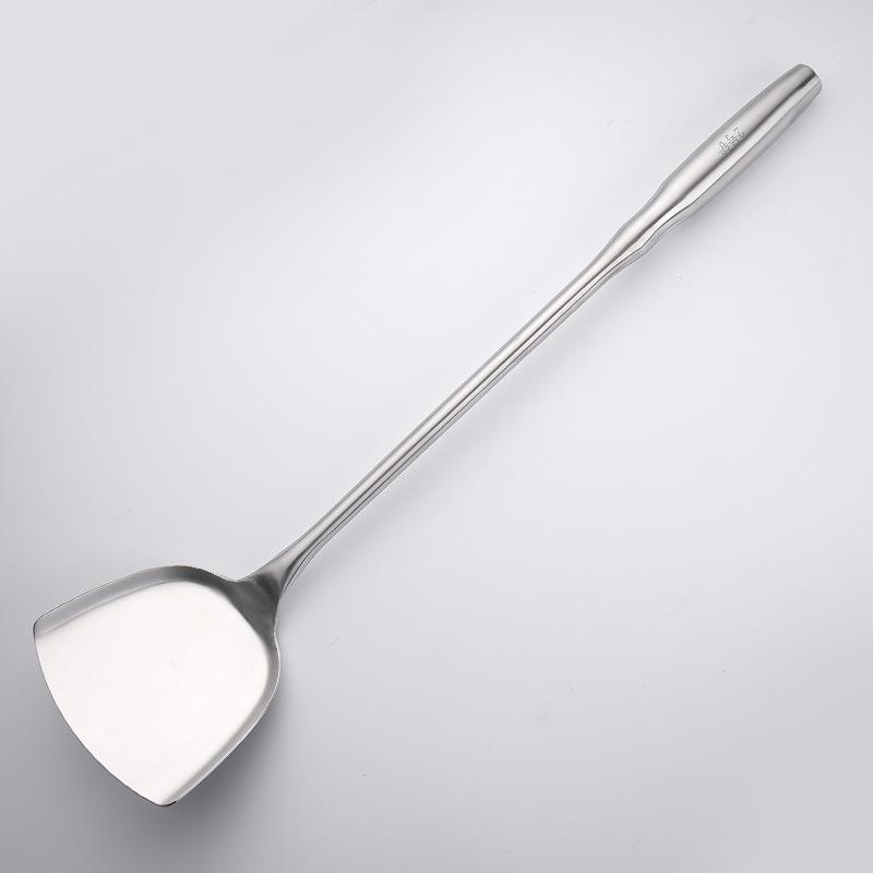 Stainless Steel Extended and Thickened Stir-frying Spoons, Large Spatulas, Rice Spoons, Strainers, and Kitchen-specific Serving Spoons