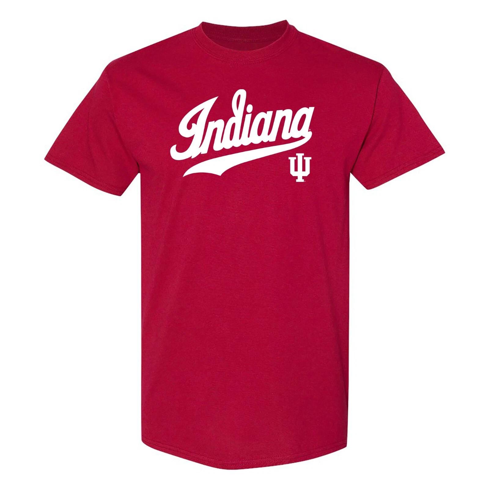 Indiana Hoosiers Baseball Jersey Script College University T-Shirt - Cardinal XL