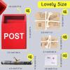 KEPKKU Christmas Elf Decor Accessories Set, 1:12 Scale Miniature Elf Mailbox/Newspaper/Envelopes, 9Pcs Mini Dollhouse Christmas Door Decor
