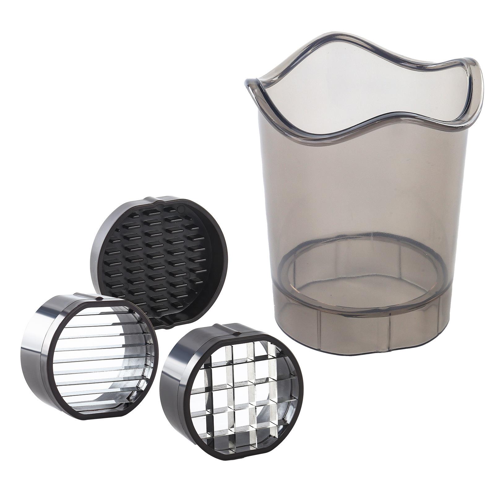 

Manual Fruit & Vegetable Slicing Cup with Stainless Steel Blade - Quick Chopping & Slicing Tool, ABS Kitchen Gadget