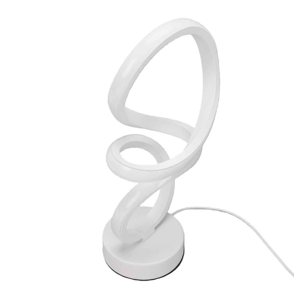 Spiral Desk Lamp LED Bedside Table Lamp with 3 Color Temperatures USB Powered Modern Night Light for Bedroom Office