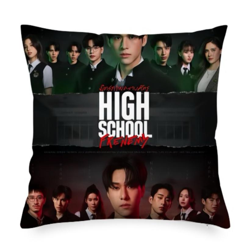 Skynani Nani Hirunkit Sky Wongravee Double-Sided Printing Pillowcase Thai Tv High School Frenemy Drama Stills Home Cushion Cover