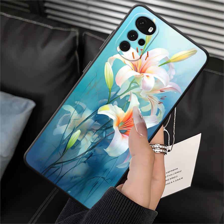 Case for Motorola Moto G50 G53 G30 G60s G51 G73 G52 Edge 20 Pro 30 Lite G71 G32 G22 Edge40 Phone Cover Simple Flower