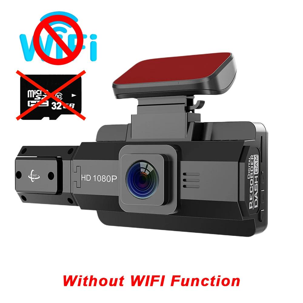 

Видеорегистратор для автомобиля, камера с двумя объективами, WIFI, 1080P, 3-дюймовый видеорегистратор, камера заднего вида для автомобиля, черный ящик для автомобиля S None