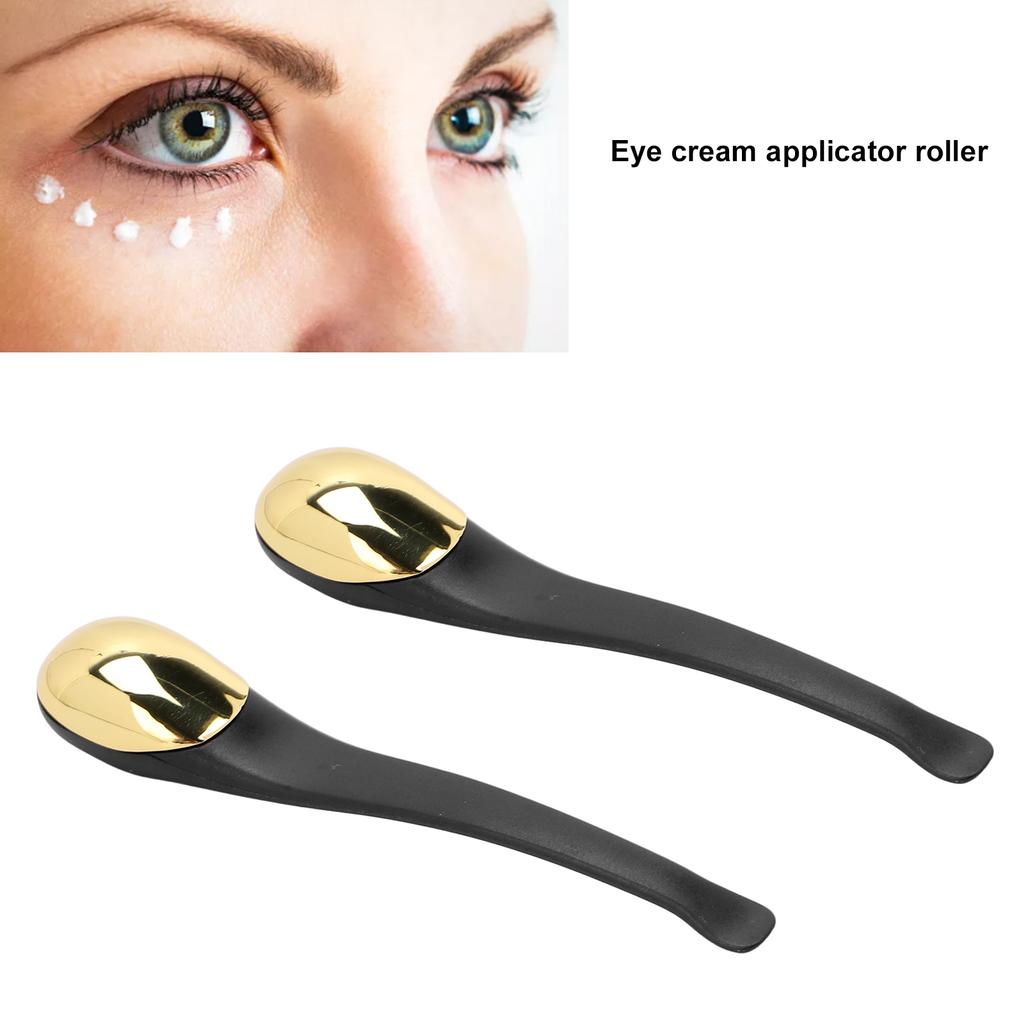 2pcs Eye Cream Applicator Spatula Metal Face Eye Massage Tool Stick for Dark Circle Puffiness Reduction