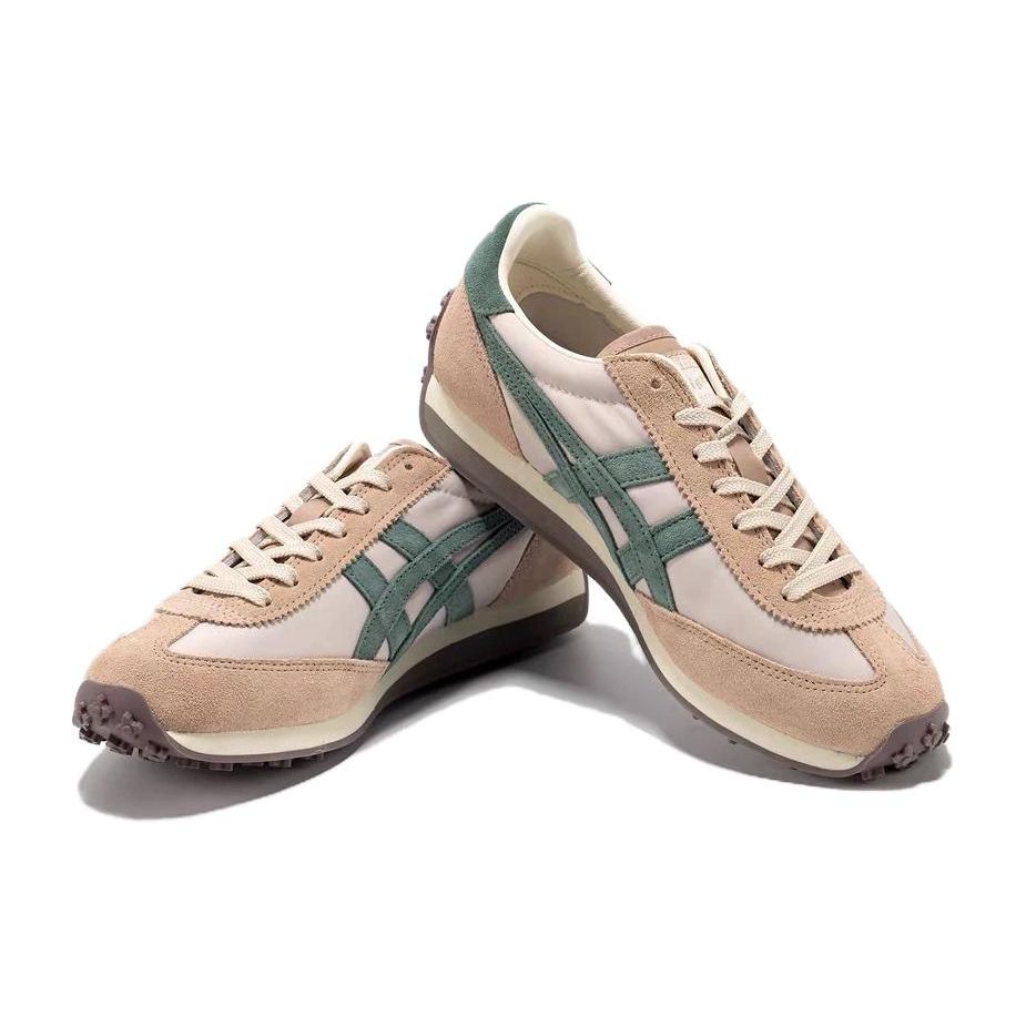 ONITSUKA TIGER Edr 78 Mesh Leather Comfortable Versatile Shock Absorbing Durable Low Top Casual Shoes Unisex Sneaker Brown Green 1183C263-250