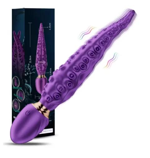 Powerful Octopus Tentacle Anal Vibrator for Male Prostate Massager Butt Plug Vibrating Anal Balls Erotic Sex Toys for Women Men