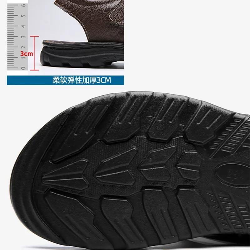 Whoholl Brand Patent Leather Men Shoes Summer New Large Size Men's Sandals Men Sandals Fashion Sandals Slippers Big Size 38-44