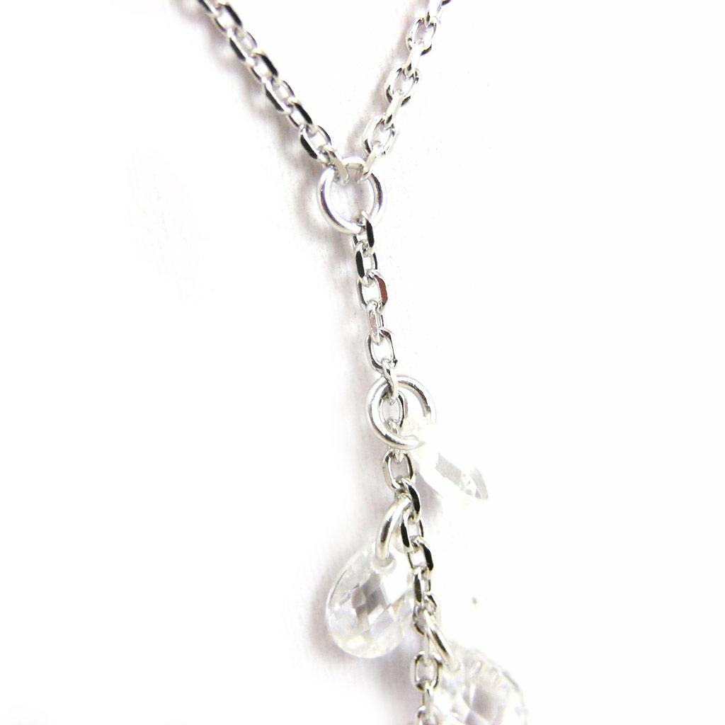 Les Trésors De Lily [C9444] - Collier Argent 'Linda' Blanc argenté (rhodié) - 55 mm