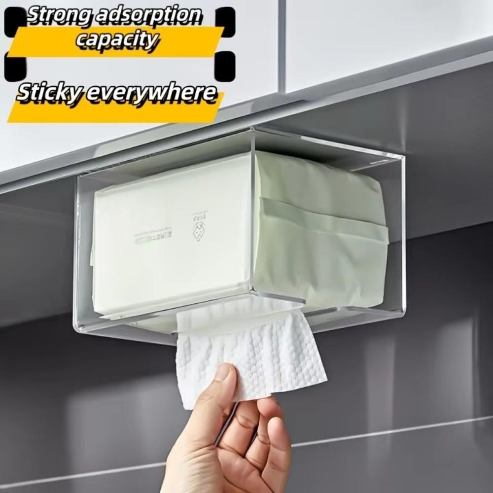 Punch Free Tissue Paper Storage Box Waterproof Face Towel Storage Organizer