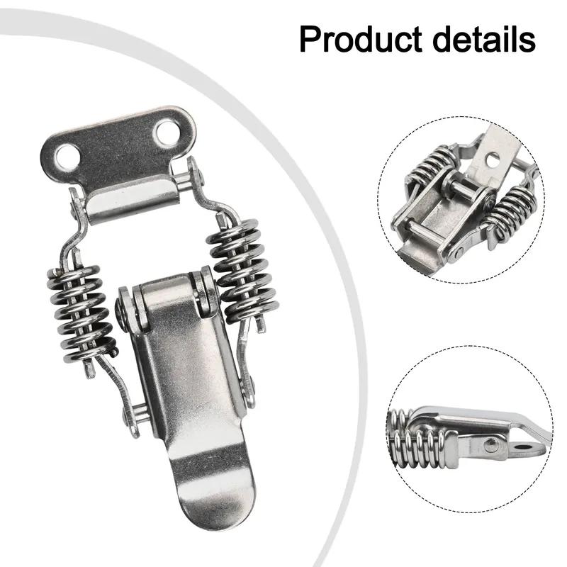 Catch Clip Spring Loaded Clamp Secure Locking Mechanism Versatile ge Compact Size Double Spring Design For Storage Boxes