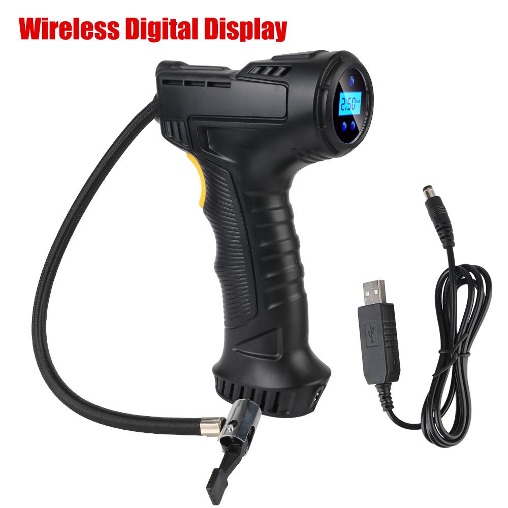 Car Tire Inflator Digital Display Car Air Compressor Portable 120W Inflatable Pump for Car Bicycle 75PSI With LED Light