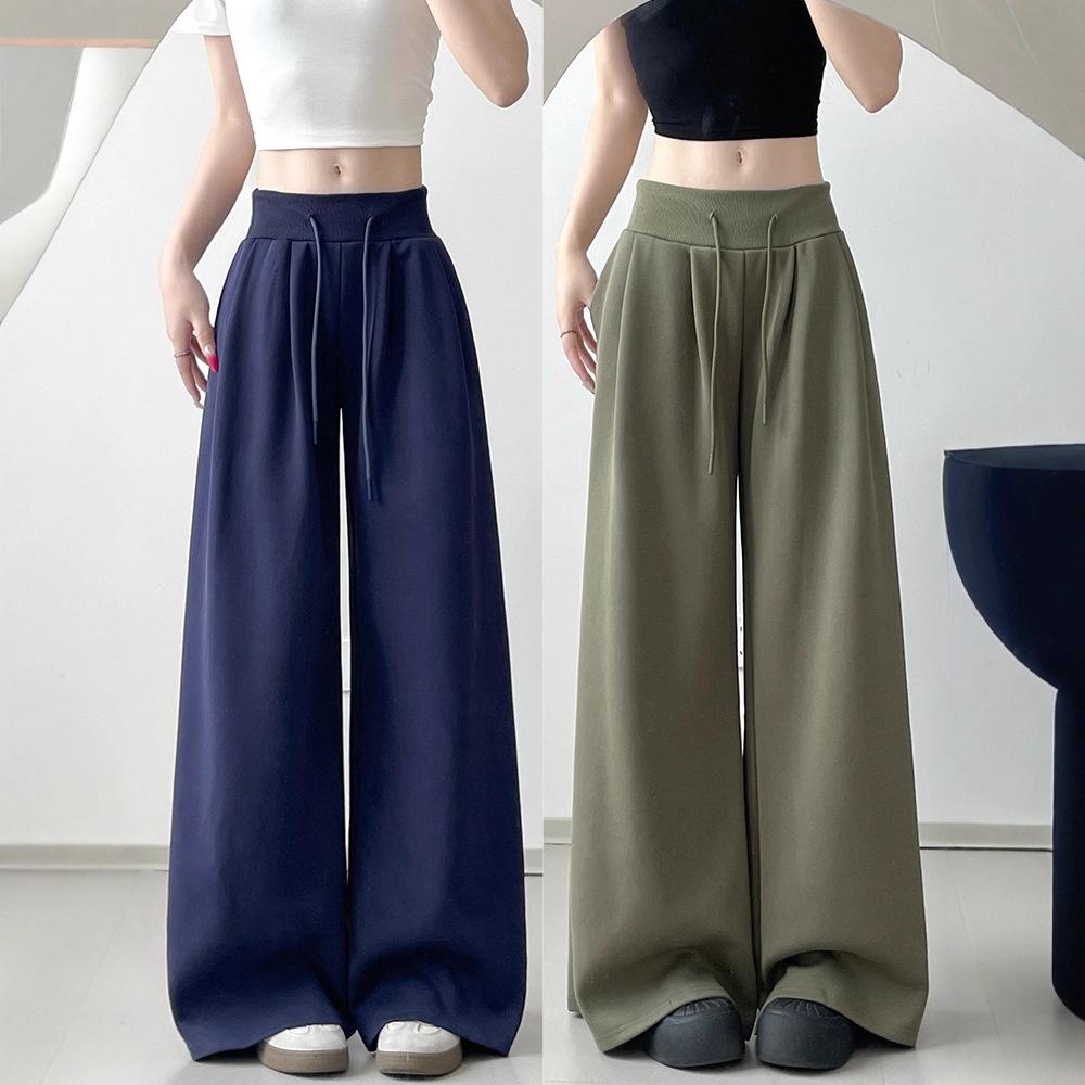 2025 Women's American-Style Wide-Leg Sweatpants: Loose, Relaxed, Korean-Inspired Casual Autumn Wear