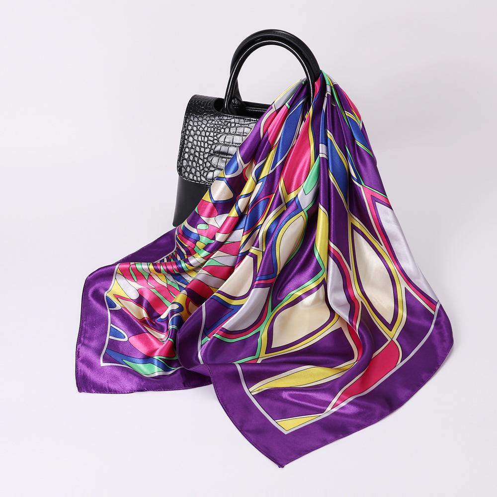 Wysokiej jakości luksusowe jedwabne szale z pałąkiem na głowę szaliki szalik dla kobiet łańcuszek jedwabny szal damski dekoracyjny szal