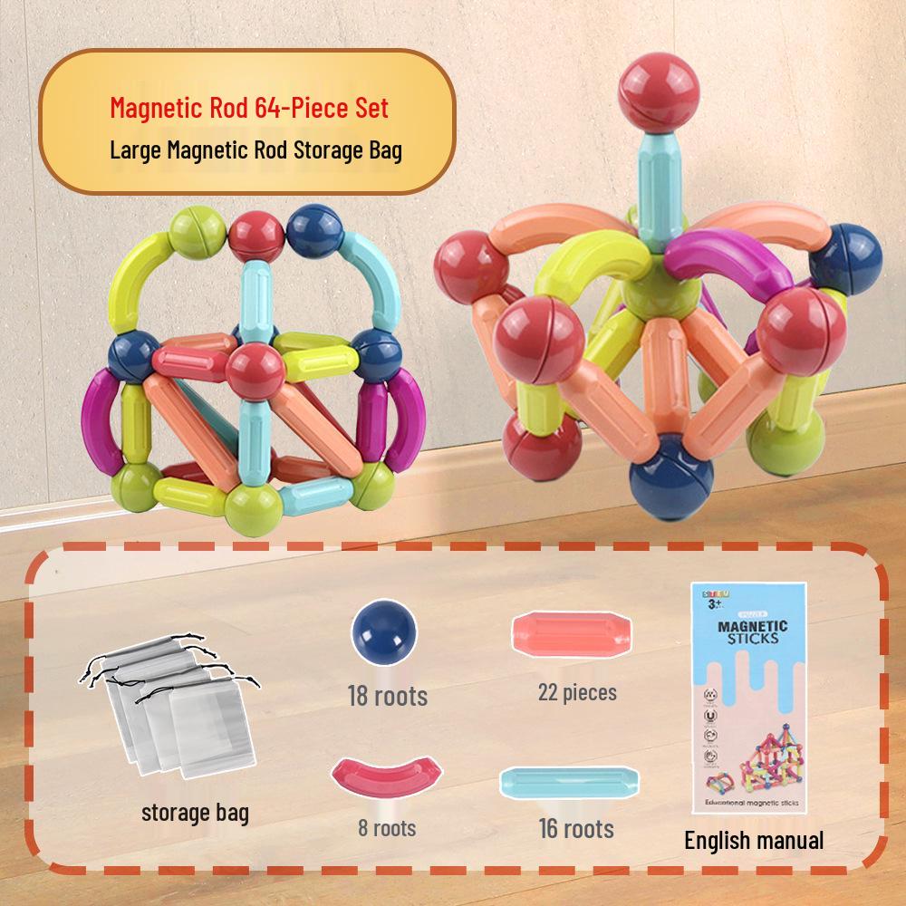 Large Magnetic Building Blocks for Children's Play and Relaxation
