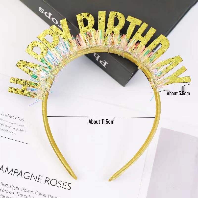 Colorful Flashing 'Happy Birthday' Headband for Kids - Festive Party Dress-Up Accessory