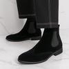 Autumn/Winter 2025 Men’s High-Top Frosted Leather Martin Chelsea Boots - Plus Size Available
