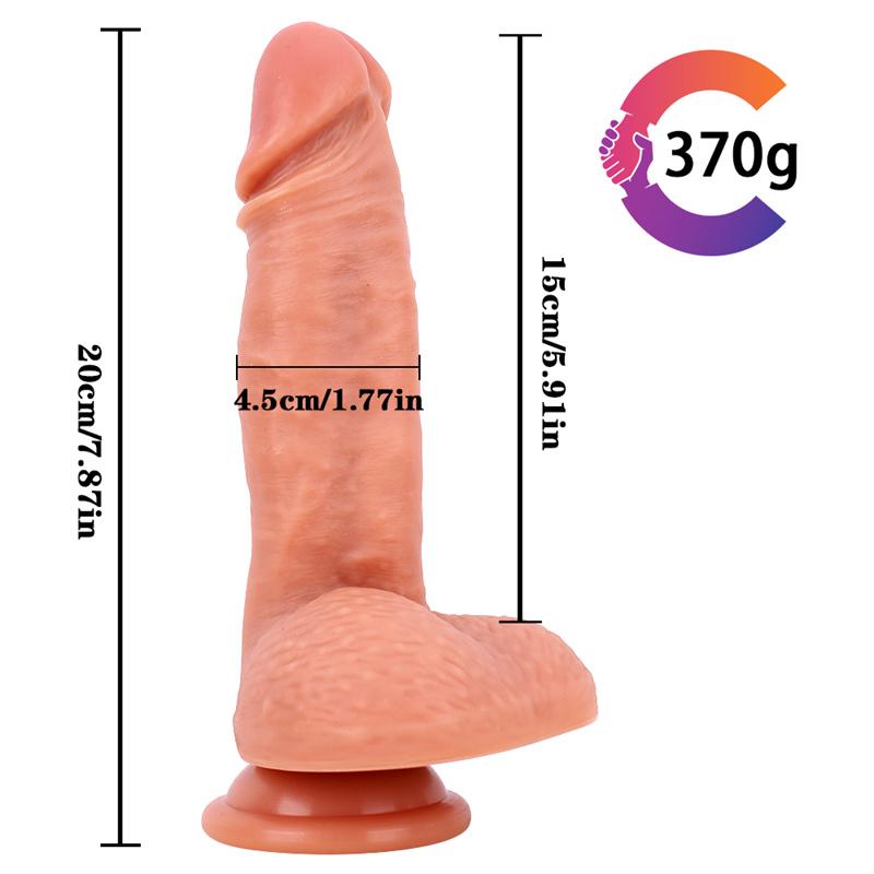 Large and Small Egg Liquid Silicone Double Hardness Imitation Penis Feels Good and Looks Good for Adults