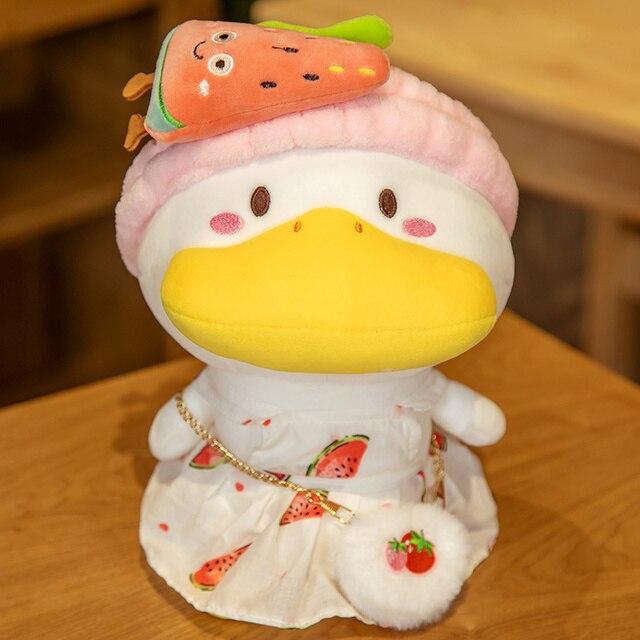 1pc 33cm Kawaii Duck With Clothes Plush Toys Multiple Styles Cute Dressing Duck Pillow Stuffed Dolls For Kids Girl Xmas Gift