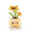 Creative Love Cat Cactus Plush Potted Plant for Girls Office Sun Flower Table Company Event Gift