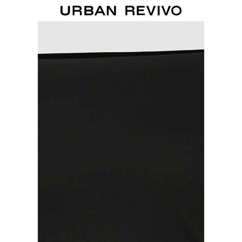 UR Women's Asymmetric Pleated Slim-Fit V-Neck T-Shirt