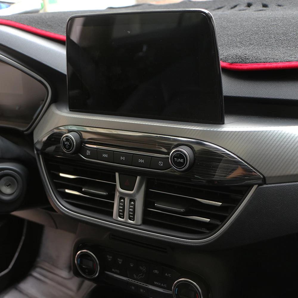 For Ford Focus MK4 2019 2020 2025 Center Console Sticker Air Condition AC Knob Panel Decoration Cover Trim Interior Accessories