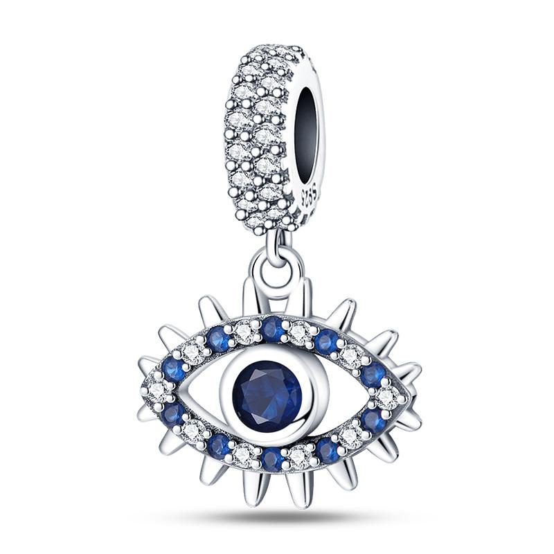 Newcopper Sparkling Zircon Devil'S Eye Horus' Eye Best Wishes Lucky Charms Beads Fit Pan Original Bracelets Diy Jewelry