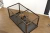 Richell Wooden Sliding Pet Playpen with Divider, Dark Brown, Wide