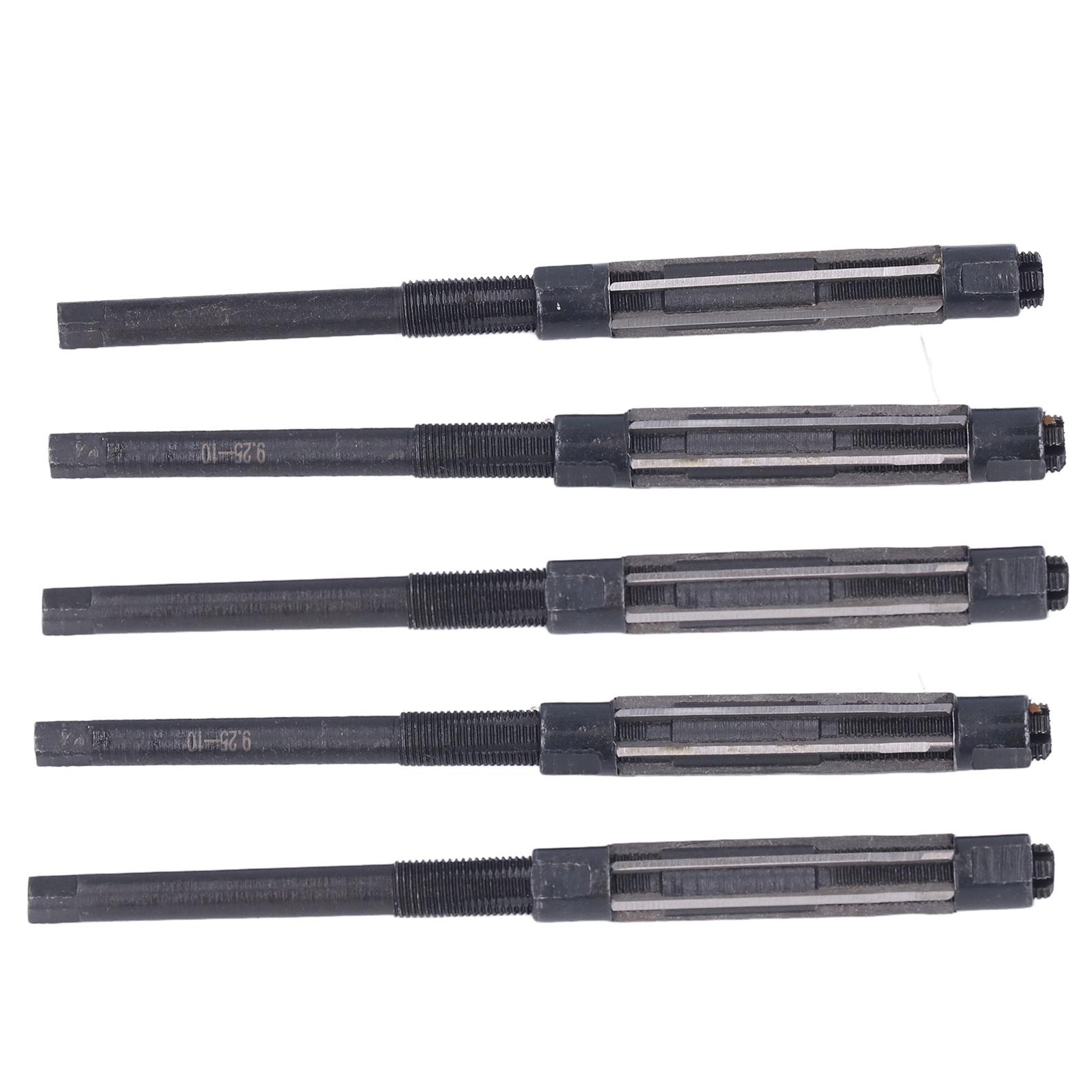 5 Piezas Escariador Manual Ajustable 9SiCr Fresadora Manual Herramienta para Escariar Acero de Matriz 9.25‑10mm
