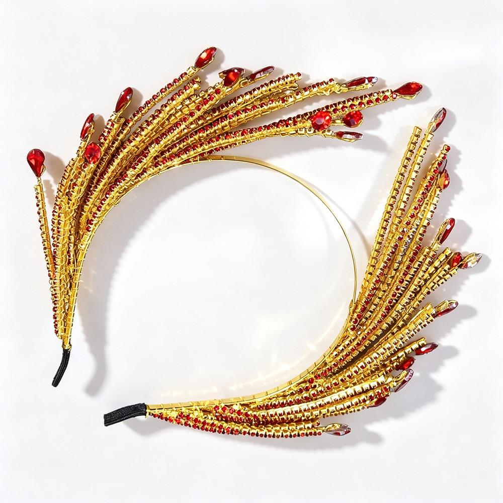 Banquet Style Bridal Tiara Rhinestone Decor Wedding Hairbands Vintage Hair Accessories  Hoop Design