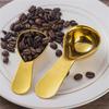 2Pcs Stainless Steel Coffee Scoop Measuring Spoon Short Handle Tablespoon for Coffee Milk Powder Fruit Powder