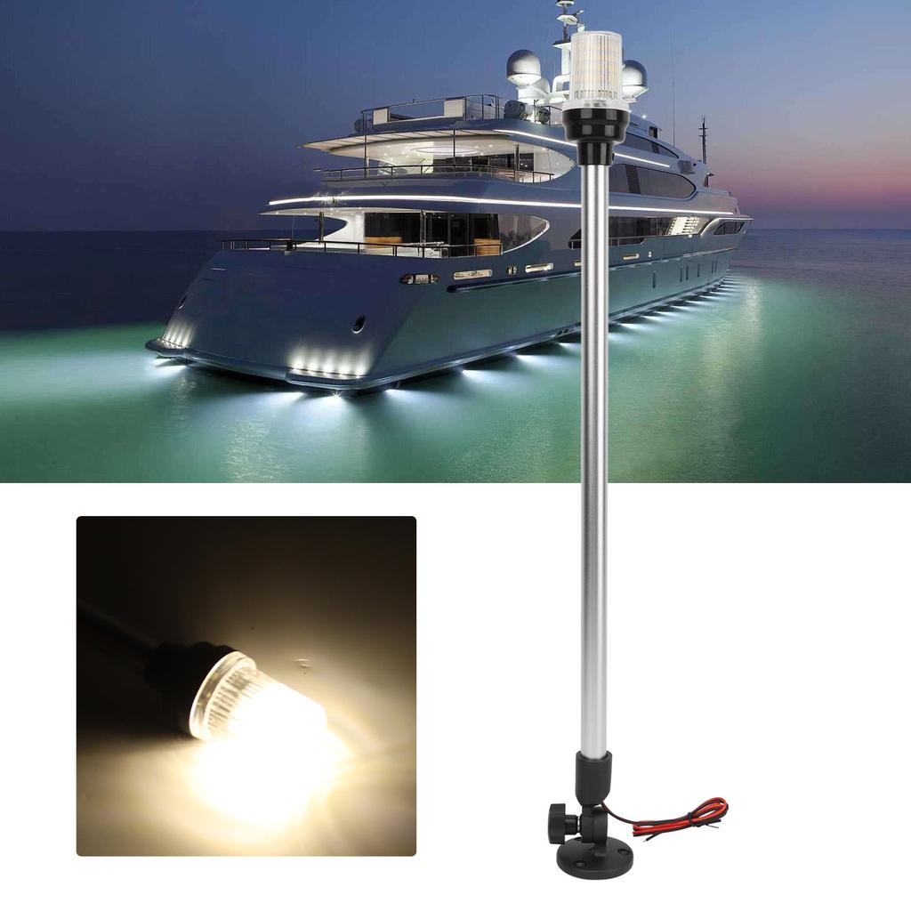 Boat   Light Waterproof 24 Inches LED All Round Stern Light with Aluminum Alloy Rotatable Base for Yachet Marine