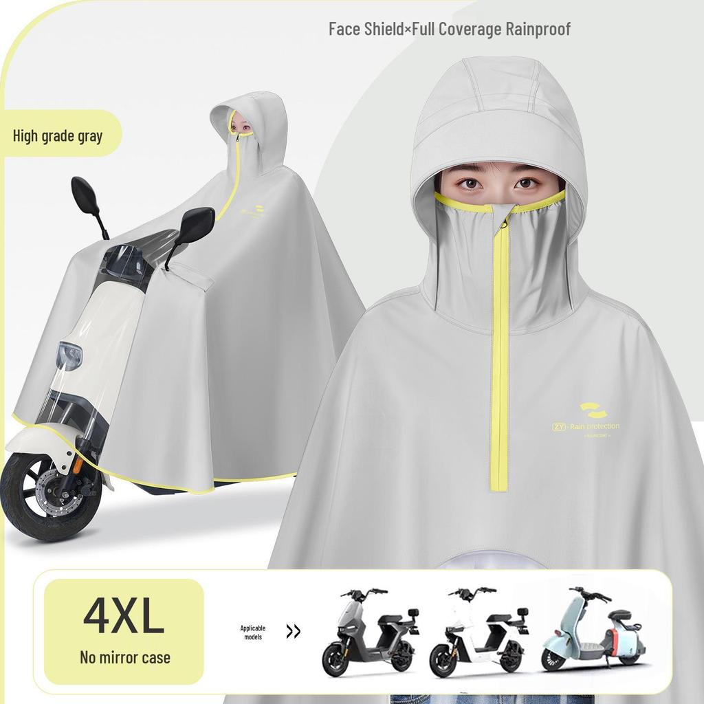 Universal Electric Vehicle Raincoat: Riot-Proof, Oxford Cloth, Unisex Poncho, Plus Size, Long Style Motorcycle Cover
