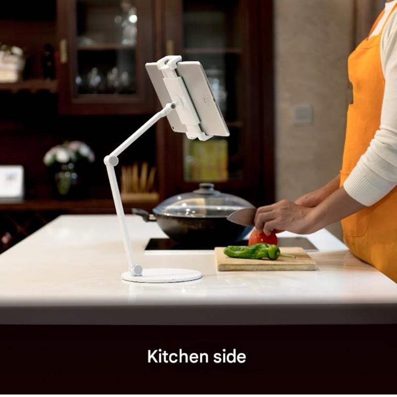 Universal Aluminum Alloys Tablets Stand Holder With 360 Degree Rotation And AntiSlip Base For 4.7 To 12.9inch Devices
