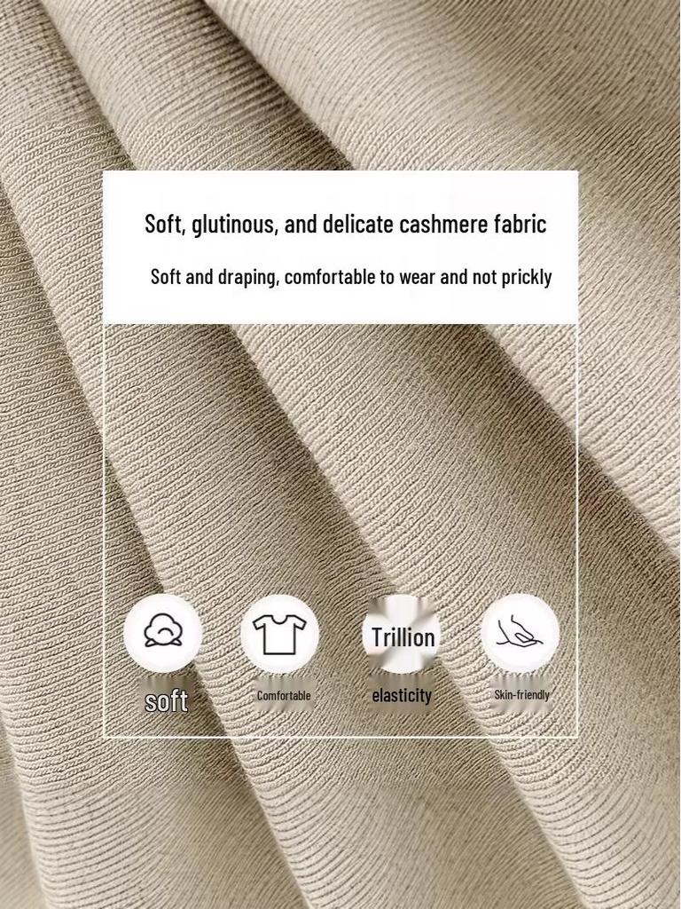 Elegant Women's Slim-Fit French V-Neck Long-Sleeve Knitted Top - Spring Design