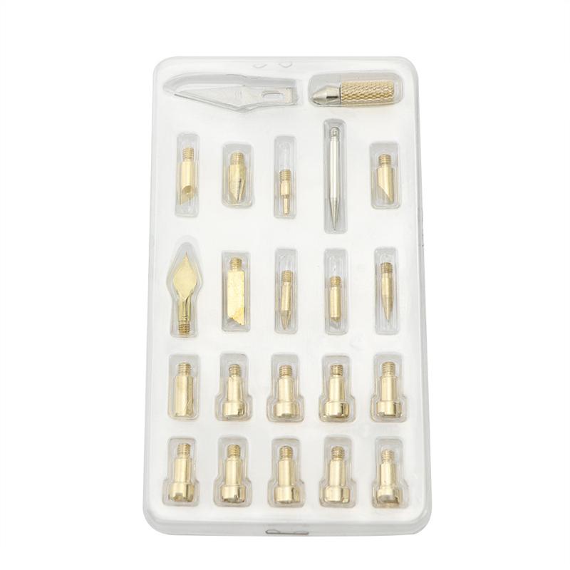 Wood Burning Embossing Solder Pen Carved Set Woodworking Electric Soldering Iron Carving Pyrography Tools Kit