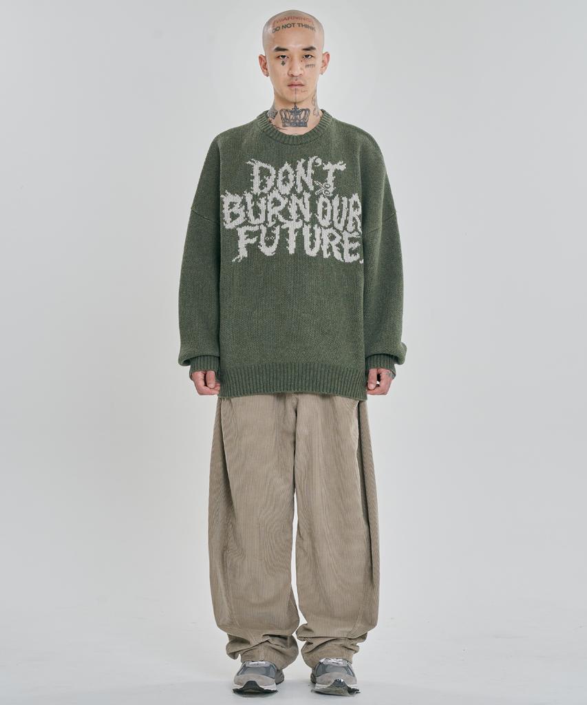 AJOBYAJO [Pba] Dbof Wool Knit Hoodie [Khaki]
