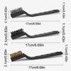 Wire Brush Anti-Rust Brass Wire Brush Brass Scrubber With Ergonomic Curved Handle Long-Lasting Rust Removing Toothbrush For Bike