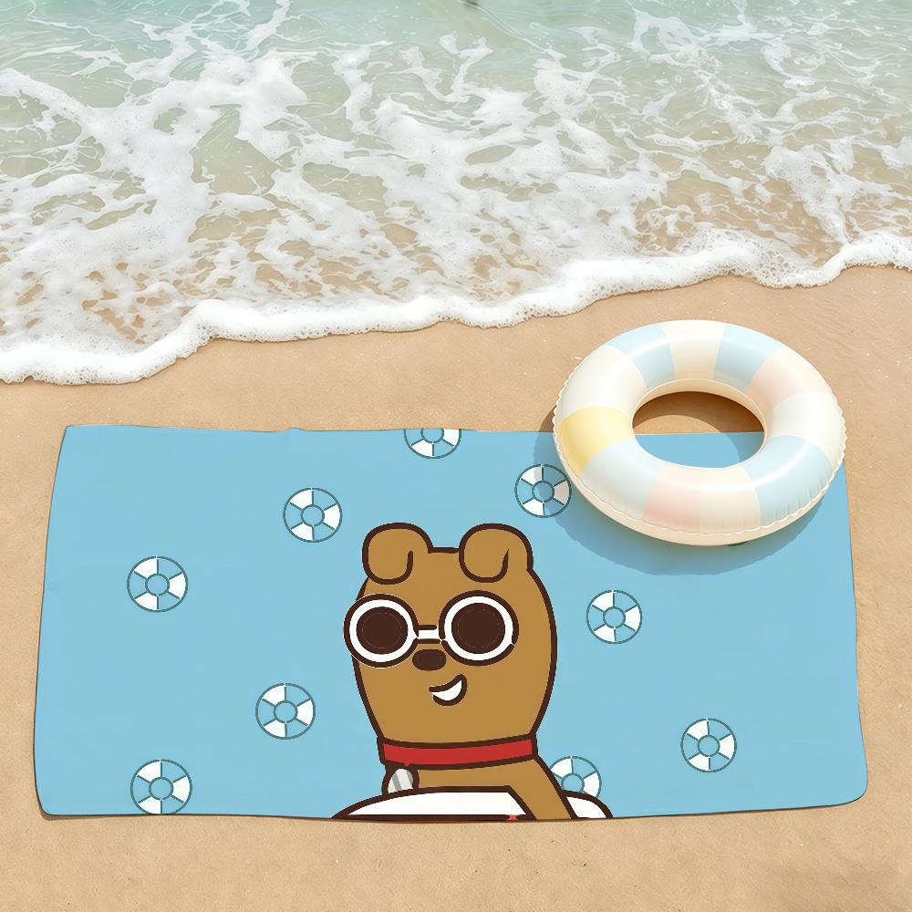K-Kakaos Cartoon Friends Towel Drying Bath Towel Applicable To Light Swimming Camping Yoga Beach Out