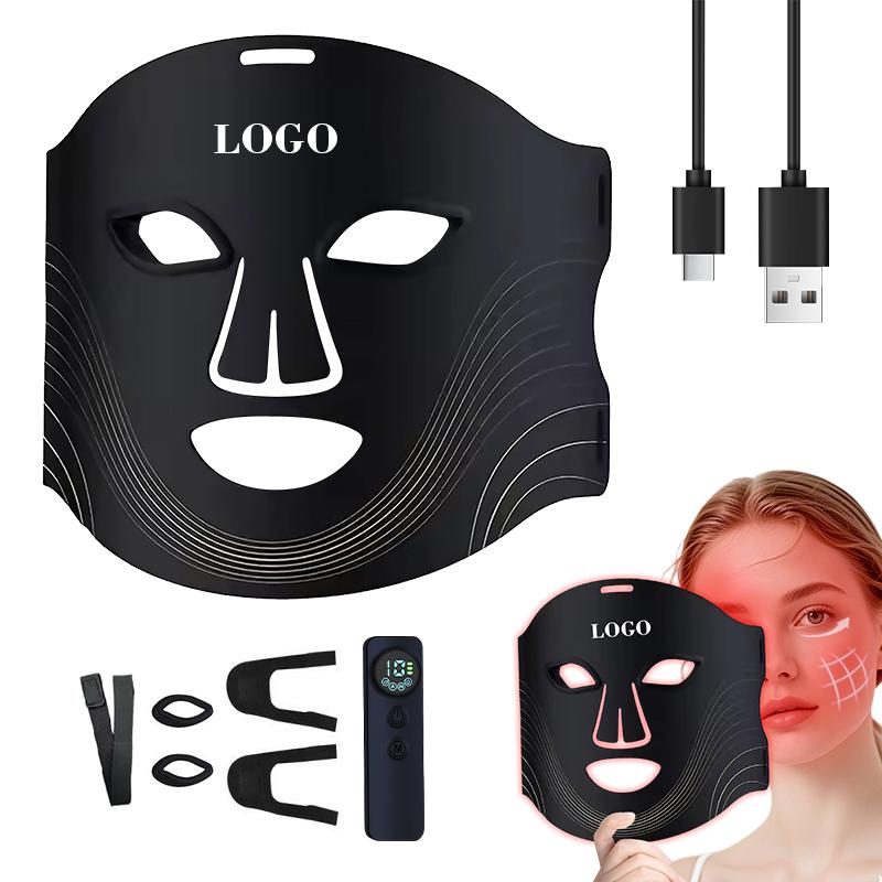 LED Light Multifunctional Therapy Mask Lightweight Adjustable Silicone LED Mask Intelligent Timing LED Face Mask for Home