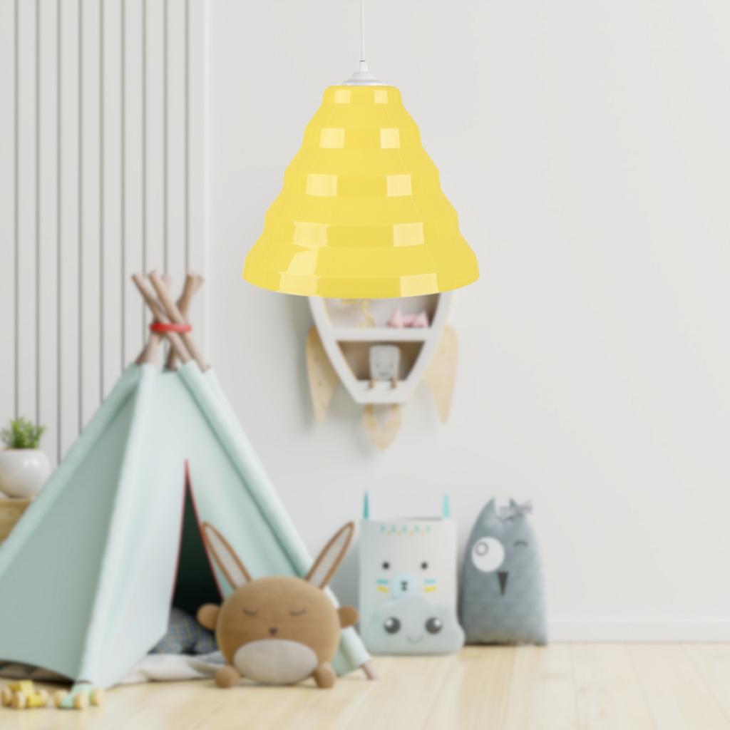 Bolton Tekli Sarı Mika Sarkıt Çocuk Odası Avize Antre Hol Cafe Aydınlatma