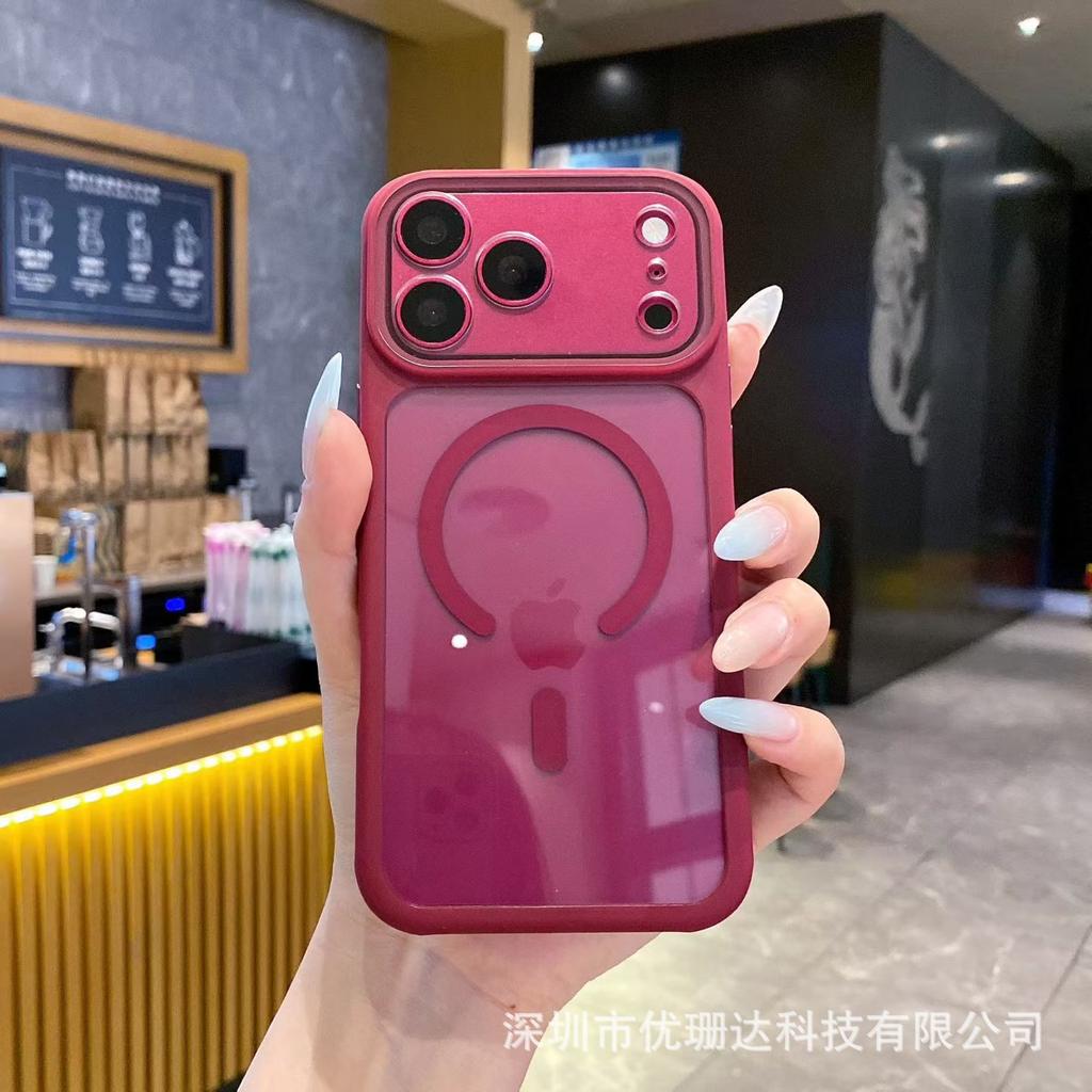 Applicable to iPhone11Promax transparent magnetic mobile phone case fine hole all-inclusive Apple 11 skin feel anti-drop protective cover